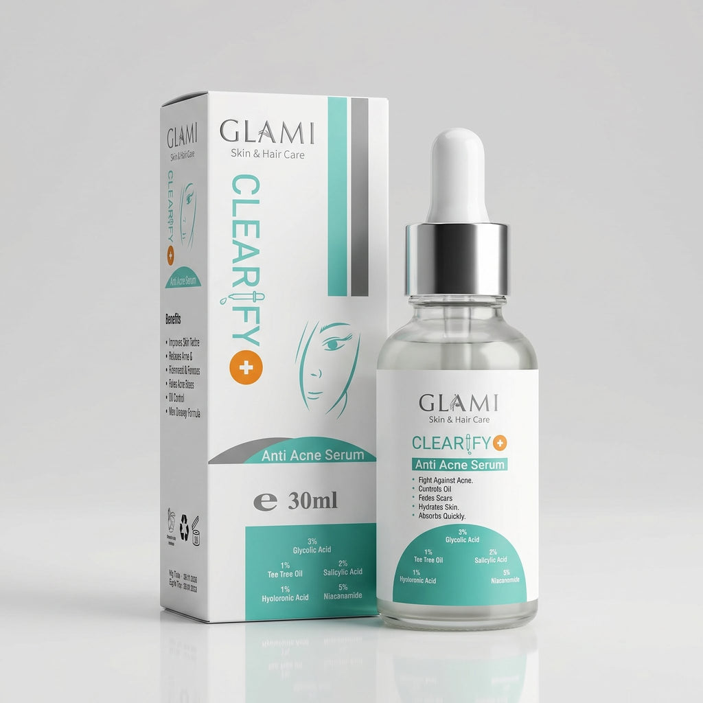 GLAMI Clearify+ Anti Acne Serum 30ml – Salicylic Acid &amp; Oil Control Formula