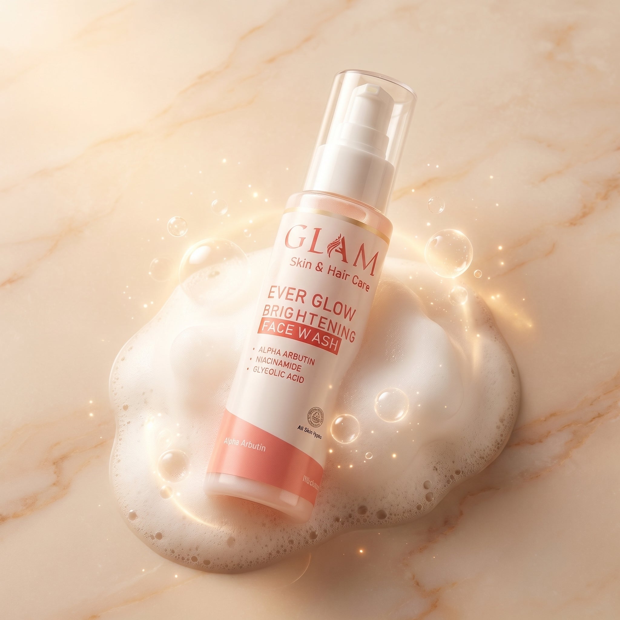 Ever Glow Brightening Face Wash – Skin Whitening &amp; Radiance Boost Cleanser