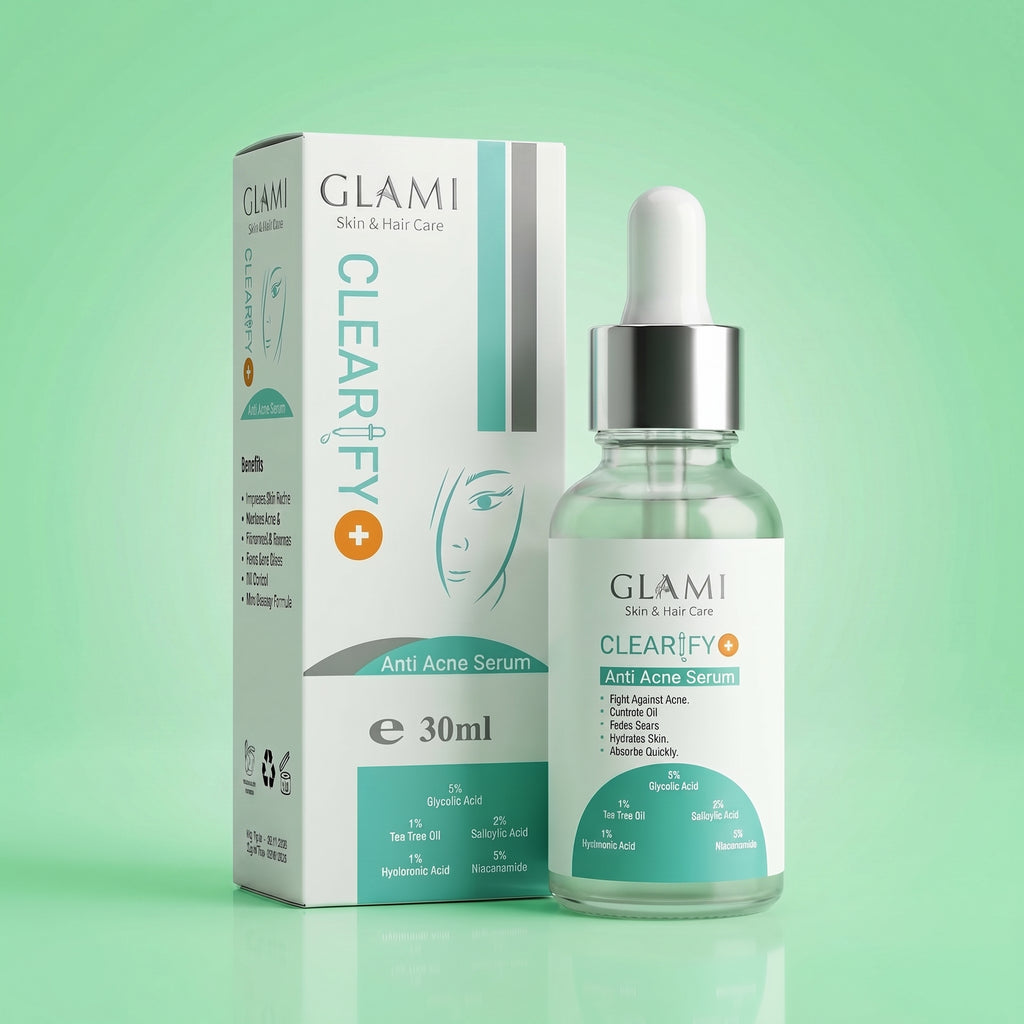 GLAMI Clearify+ Anti Acne Serum 30ml – Salicylic Acid &amp; Oil Control Formula
