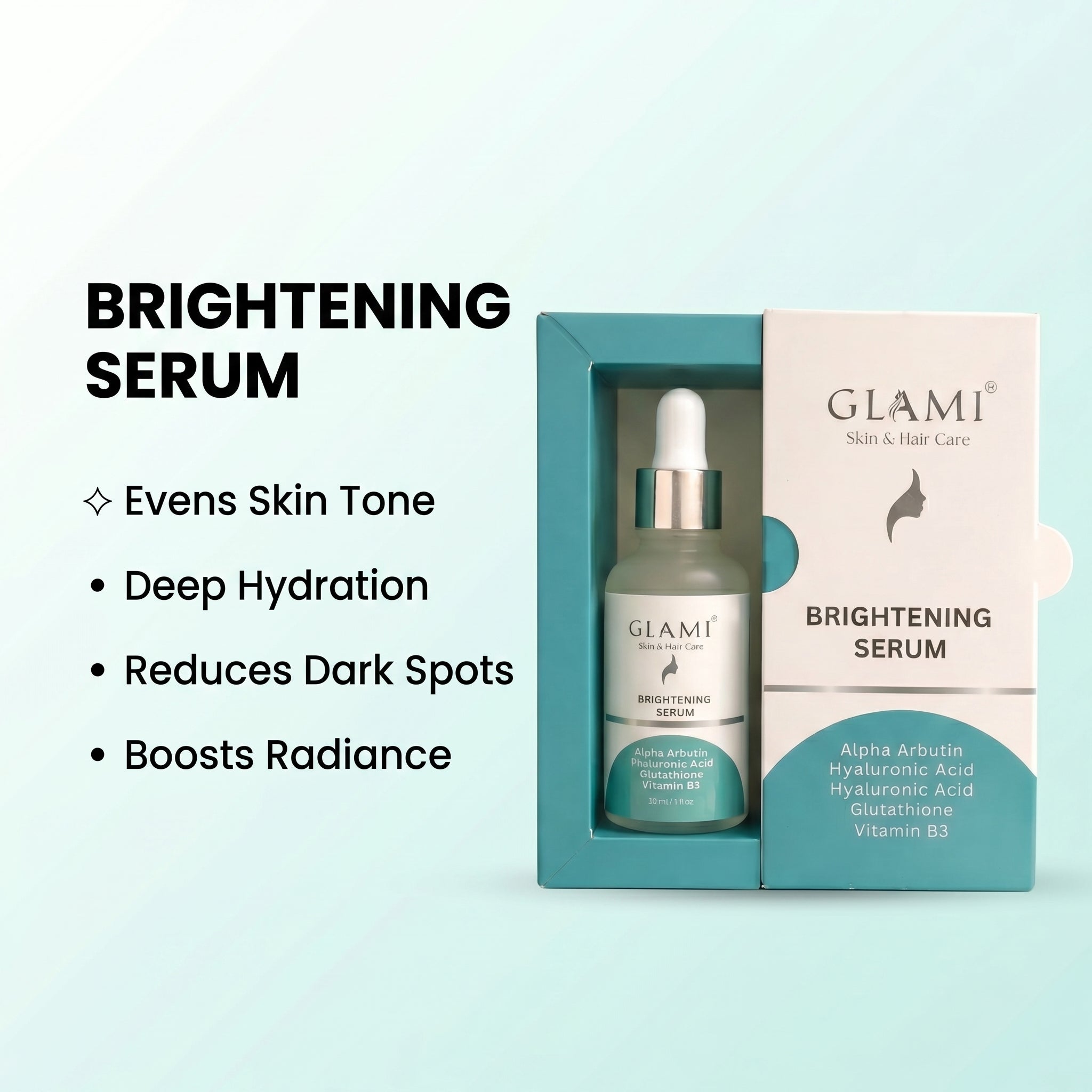 GLAMI Brightening Serum 30ml – Even Tone &amp; Radiance Boost