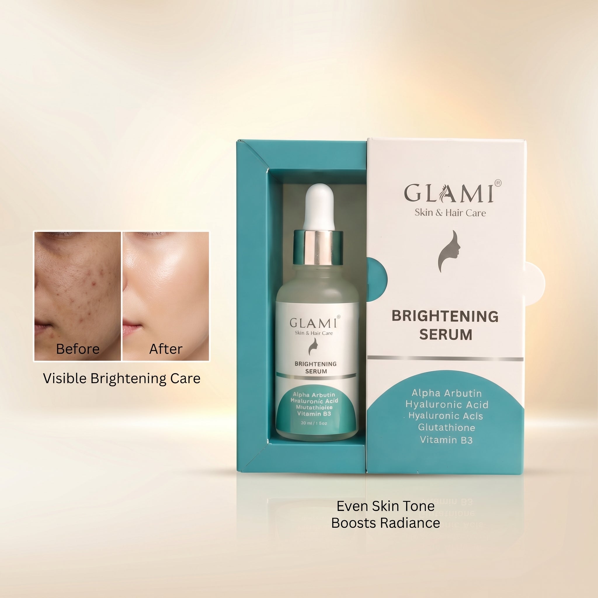 GLAMI Brightening Serum 30ml – Even Tone &amp; Radiance Boost