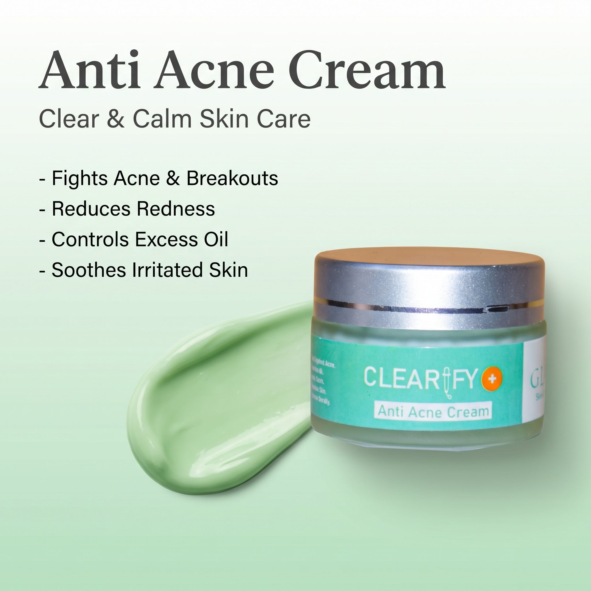 GLAMI Clearify+ Anti Acne Cream – Oil Control & Clear Skin Formula