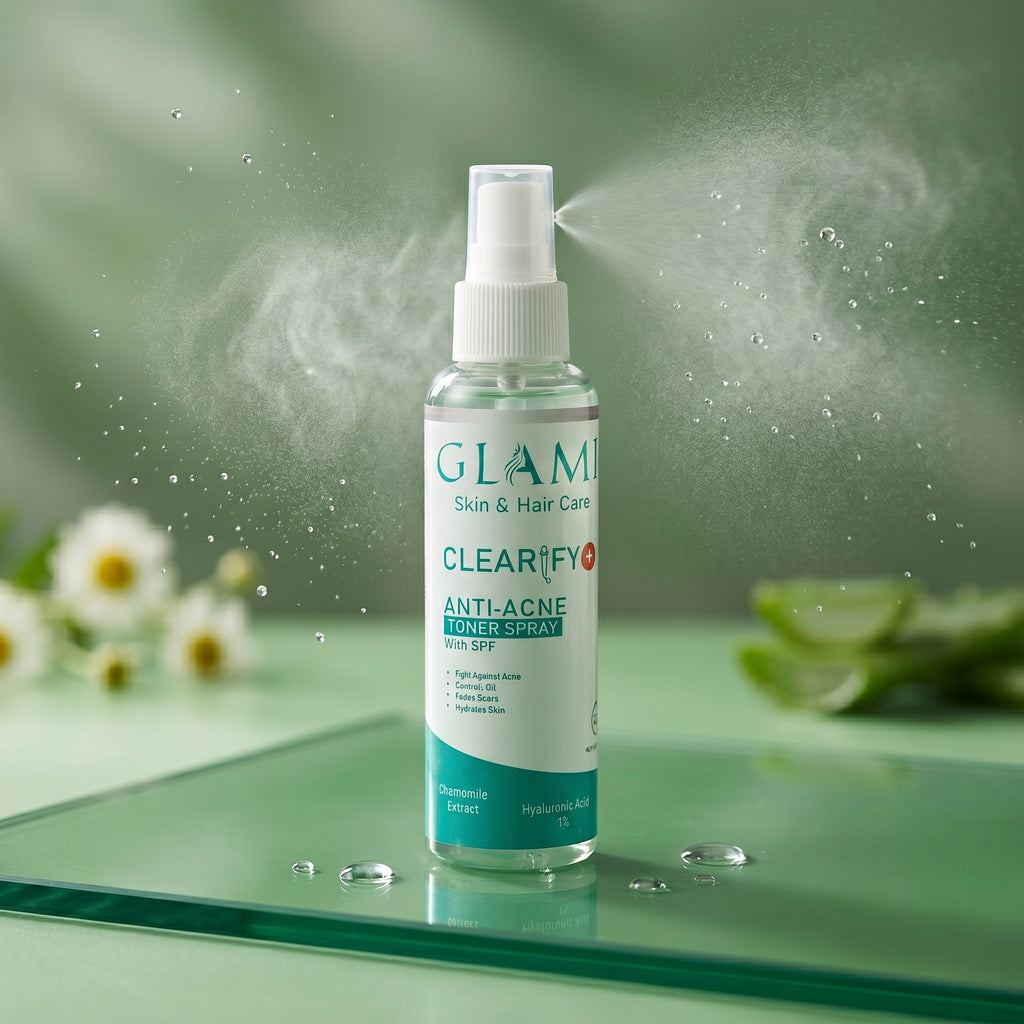 GLAMI Clearify+ Toner Spray SPF – Oil Control, Pore Refining &amp; UV Protection Mist