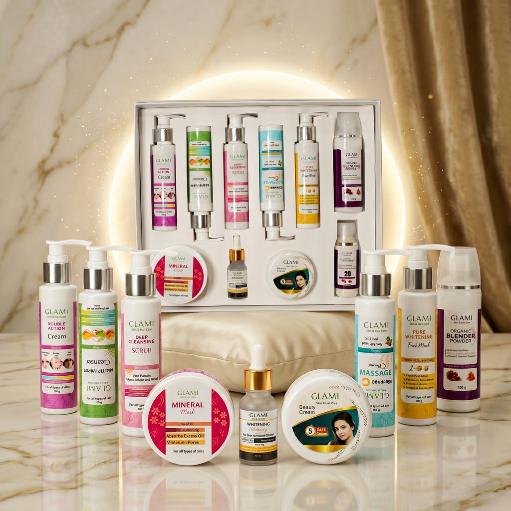 GLAMI 10-in-1 Whitening Facial Kit – Complete Professional Glow &amp; Skin Brightening System